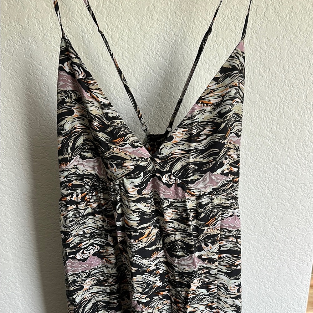 Patagonia Black and Pink Maxi Dress